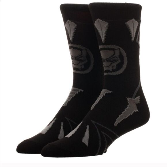 BIO WORLD Marvel Black Panther Crew Socks NWT - Picture 1 of 4